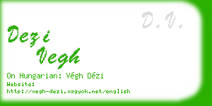 dezi vegh business card